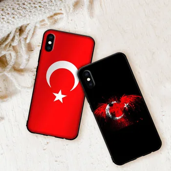Turkija Vilkas Atgaline data Vėliava, Minkštas Viršelis Atveju iPhone XS 11 Pro Max XR X 7 8 6 6S Plius