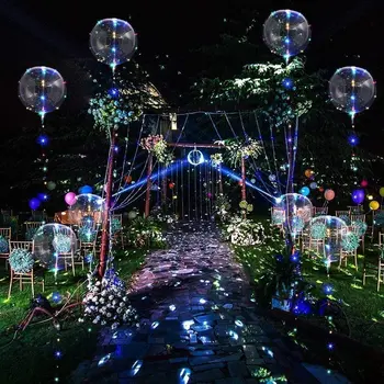 Tvarkyti Led Kalėdų Balionas Šviesos Skaidrus Helio Burbulas Kolbų Vestuvių, Gimtadienio Dekoracijas Vaikas LED Šviesos Balionas
