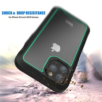 Tvirtas, Smūgiams Lašas Įrodymas, Aišku, Telefono dėklas Skirtas iPhone 11 Pro Max 7 8 6S 6 Plus XS Max XR X Smūgio Absorbcijos Bamperis Hibridinių Padengti