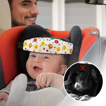 Tvirtinimo Juosta Kūdikių Galvos atramos Laikiklis Miega Diržas Reguliuojamas Saugos Plauko Pagalbos Vežimėlį, automobilinę kėdutę Miego Plauko Laikiklis Diržo vaikams