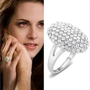 Twilight Bella vestuvinį žiedą, visą CZ cinko lydinio, Kristalų moterų žiedas Vestuvinis žiedas didmeninės
