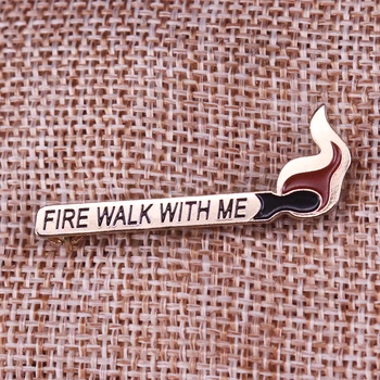 Twin Peaks, gaisro vaikščioti su manimi Emalio Pin ženklelis Sagė