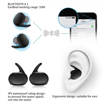 TWS Bluetooth Ausinės, Stereo Belaidžio 5.0 
