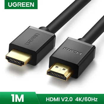 Ugreen HDMI suderinamus Kabelis Didelės Spartos 4K 60Hz už PS4 TV Box Aukso Padengtą 2.0 Kabelis HDMI suderinamus Splitter 0,5 m 1m 2m 3m 5m