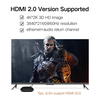 Ugreen HDMI suderinamus Kabelis Didelės Spartos 4K 60Hz už PS4 TV Box Aukso Padengtą 2.0 Kabelis HDMI suderinamus Splitter 0,5 m 1m 2m 3m 5m