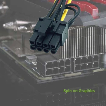 ULT-Geriausias Kabelių PCI-E PCIE 6p Moterų Dual 8pin 6+2 Vyrų Grafika GPU Vaizdo Plokštę, Maitinimo Pratęsimo Stove Kasybos Laido Cabo