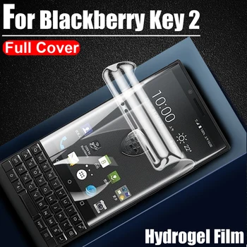 Ultra Clear už Keytwo Hidrogelio Kino Minkštas LCD viso Ekrano Apsaugos Darbuotojas Padengti Blackberry Keyone Key2 LE Apsauginės Plėvelės
