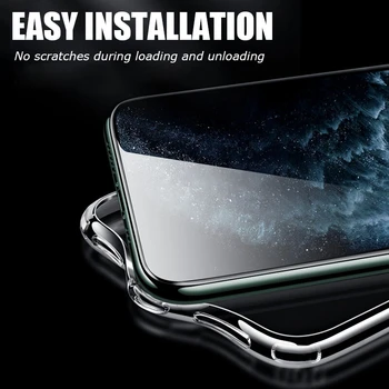Ultra Plonas Aiškiai Atveju iPhone, SE 2020 m. 11 12 Pro Max XS Max XR X Minkštos TPU Silikoninis iPhone 5 6 6s 7 8 Galinį Dangtelį Telefono dėklas