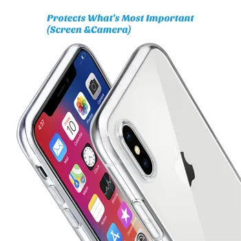Ultra Plonas Aišku, Silikoninis Telefono dėklas Skirtas iPhone 11 pro Max X XR XS Max 6 6S 8 7 Plius 5 5S Atveju Skaidri Apsauga Galinio Dangtelio