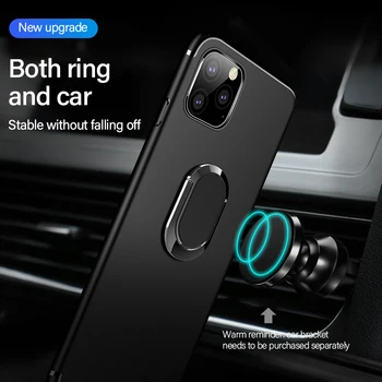 Ultra-plonas Magnetinis Laikiklis Silikoninis Telefono dėklas Skirtas iPhone 11 Pro SE XS max XR XS X 8 7 6s 6 Plius Stendas Piršto Žiedo Laikiklio Dangtelį