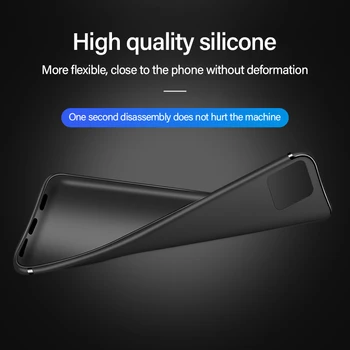 Ultra-plonas Magnetinis Laikiklis Silikoninis Telefono dėklas Skirtas iPhone 11 Pro SE XS max XR XS X 8 7 6s 6 Plius Stendas Piršto Žiedo Laikiklio Dangtelį