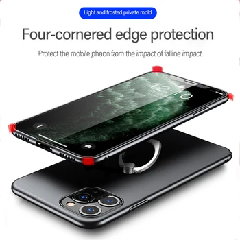 Ultra-plonas Metalinis Žiedas Laikiklis Matinis KOMPIUTERIO, Telefono dėklas Skirtas iPhone 11 Pro Max SE XSmax XR XS X 8 7 6s 6 Plius apsauginis Dangtis Coque