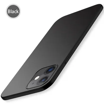 Ultra Plonas PC Case For iPhone 12 mini Case For iPhone 12 11 Pro XS XR 8 Plus SE Atveju Originalus Sklandžiai Apima, 