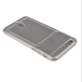 Ultra Plonas Skaidrus Atveju iPhone, 12 Mini Pro 11 SE 2020 6 6s 7 8 Plius Vienas Kortelės Turėtojas Minkštos TPU 