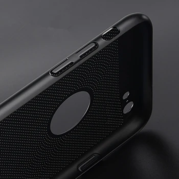 Ultra Slim Telefono dėklas Skirtas iPhone 6 6s 7 8 Plius 5 5S SE Tuščiaviduriai Šilumos Išsklaidymo Sunku, PC 