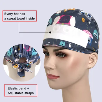Unisex Matinio Skrybėlę Reguliuojamas Grynos Medvilnės Higienos, Sveikatos Modelio Aukštos Kokybės Prakaitą Sugeriančia Elastinga Šveitimas Bžūp Galvos Apdangalai Naujas