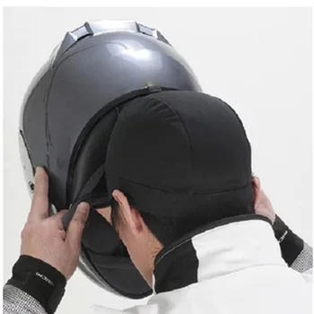 Unisex Quick Dry Kvėpuojantis Hat, Black Prakaitas Sugeriančios Aukšto Tamprumo Motociklo Šalmas Vidinis Dangtelis Lenktynių Bžūp Pagal Šalmas