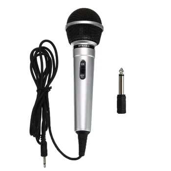Universalus 3,5 mm Laidinis Mikrofonas Pelninga Viešojo Siųstuvas KTV Karaoke Įrašymo Juoda, Sidabro