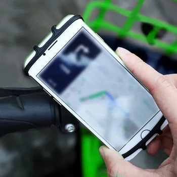 Universalus Dviračių Mobiliojo Telefono Laikiklis Mobiliesiems Mobilųjį Telefoną, GPS Silikono Motociklo, Dviračio, Dviračiai Rankenos Stovo Atramos