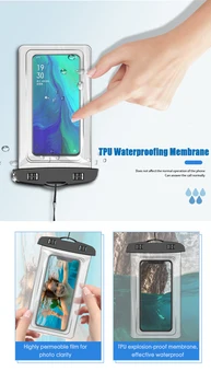 Universalus Intelligent Touch-screen Lietaus Plaukimo Vandeniui Telefono dėklas Anti-Vandens Maišelis Sausas Krepšys Padengti Mobilųjį Telefoną Dropship