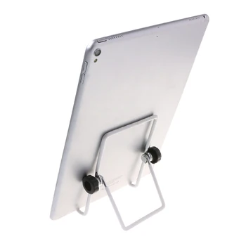 Universalus Laikiklis 360 laipsnių Reguliuojamas Sulankstomos Metalinės Vielos Stovo tvirtinimas iPad Planšetiniai Nešiojamieji Metalo Laidinio Stovėti Lopšys