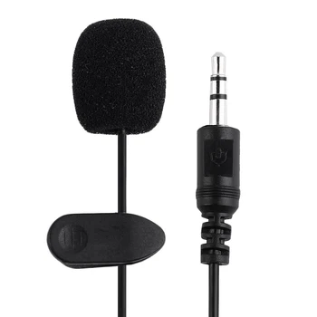 Universalus Nešiojamas Mini Mikrofonas laisvų Rankų įranga Atvartas Lavalier Įrašą 3.5 mm Mikrofonas Kalbos Mokymo Konferencijos Vadovas Studio Mic