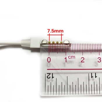 Universalus tipo Magnetas Siurbimo 4-pin Kontaktai 7.5 mm Smart Žiūrėti Rankogaliai mokestis Linijos kabelis USB įkroviklius vaikas smart žiūrėti