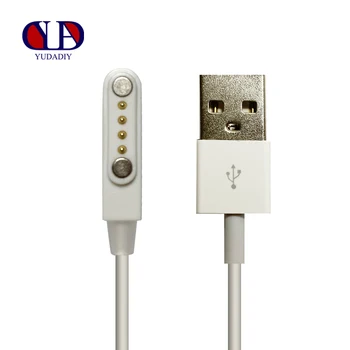 Universalus tipo Magnetas Siurbimo 4-pin Kontaktai 7.5 mm Smart Žiūrėti Rankogaliai mokestis Linijos kabelis USB įkroviklius vaikas smart žiūrėti