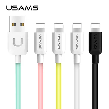 USAMS USB Kabelis iPhone, Apple X 8 7 6 6s Plus Greito Įkrovimo sinchronizuoti Duomenų kabelis Apšvietimo Mobiliojo Telefono Įkroviklio Laido Adapteris