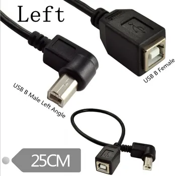 USB 2.0, B Moterų Tipą-B Male 90 Laipsnių stačiu Kampu Spausdintuvo Trumpas ilgiklis Spausdintuvo Skenerio Mobile HDD ir Daugiau