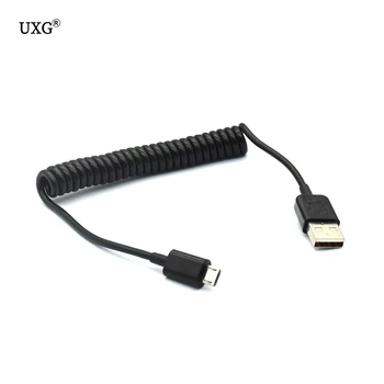 USB 2.0, Mikro USB Pavasario Duomenų Kabelis Spirale Susukti 5 Pin Adapteris Digital USB Duomenų Įkrovimo Kabelius, Jungtis USB Įkroviklio Kabelį