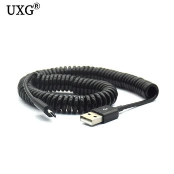 USB 2.0, Mikro USB Pavasario Duomenų Kabelis Spirale Susukti 5 Pin Adapteris Digital USB Duomenų Įkrovimo Kabelius, Jungtis USB Įkroviklio Kabelį