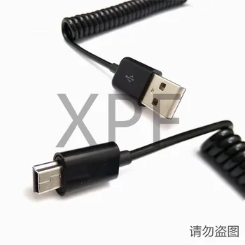 USB 2.0 Mini USB Kabeliai, Mini USB Susukti Spirale Pavasario Duomenų Įkrovimo Adapterio Kabelis