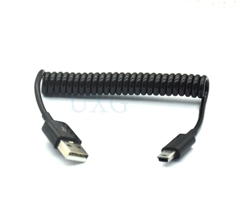 USB 2.0 MINI USB Pavasario Duomenų Kabelis Spirale Susukti 5 Pin Adapteris Digital USB Duomenų Įkrovimo Kabelius, Jungtis USB Įkroviklio Kabelį