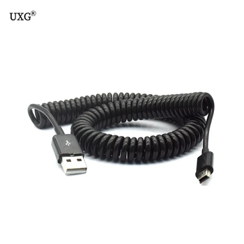 USB 2.0 MINI USB Pavasario Duomenų Kabelis Spirale Susukti 5 Pin Adapteris Digital USB Duomenų Įkrovimo Kabelius, Jungtis USB Įkroviklio Kabelį
