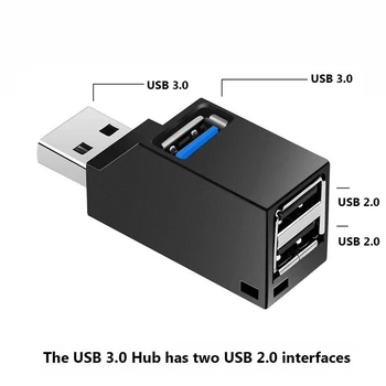 USB 3.0 HUB Su Power Multi Port Hub USB Macbook Nešiojamas OTG Įkrovimo Adapteris, skirtas 
