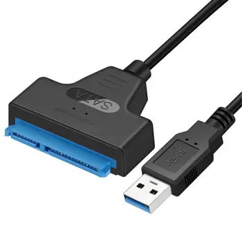 USB 3.0 SATA7+15pin Standžiojo Disko Kabelis Konverteris 2.5 Colių SSD Kietąjį Diską SATA jungties Kabelį Skaičiuoklė