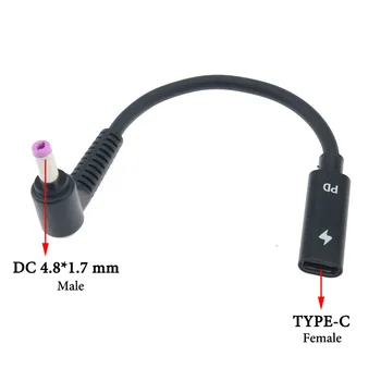 USB 3.1 C Tipo Moterų DC 7.9*5.0 4.0*1.35 5.5*2.5 2.1 4.8*1.7 mm Male PD Galios Įkroviklis Adapteris Jungties Kabelis, lenovo, HP