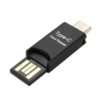 USB 3.1 C Tipo USB-C, Mikro-SD TF atminties Kortelių Skaitytuvo Adapteris, skirtas 