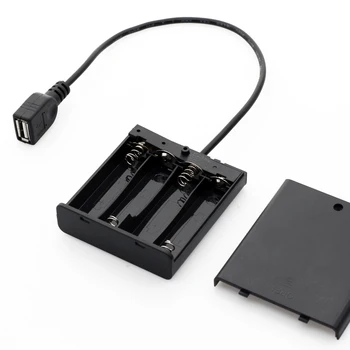 USB Akumuliatoriaus Dėžutė, Nešiojamasis Maitinimo šaltinis DC 5V LED Juostelės žibintai, 5050 3528