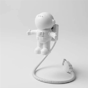 USB Astronautų Mėnulio Lempa, LED Nakties Šviesos Astros USB Naktį, Šviesos Jutiklis, Šviesos, Kūrybos USB Knygos Žibintai Kompiuterio Stalo Lempas