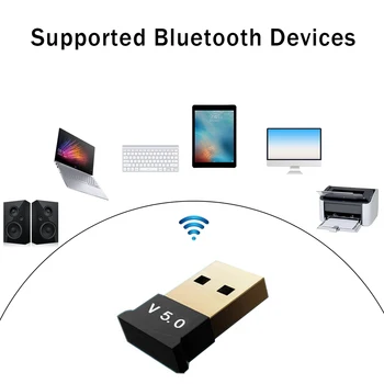 USB Bluetooth 5.0 Adapteriu Kompiuterio Belaidžio ryšio Garso Siųstuvas, Imtuvas, Spartus Dongle Kompiuterių PC Laptop Tablet
