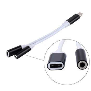 USB C C Tipo-3.5 mm Audio Jack & Įkrovimo Kabelis Aux Adapteris, Splitter Ausinių Keitikliai, Priedai, Mobiliųjų Telefonų TXTB1