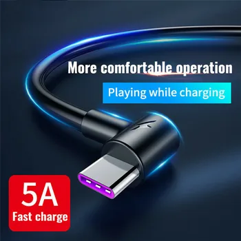 USB C Kabelio Tipas-C 5A Greito Įkrovimo Laidą 