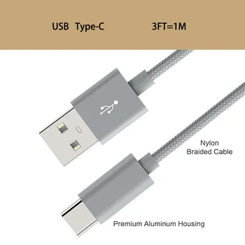 USB C Įkroviklio Kabelis Usb Duomenų Greito Įkrovimo C Tipo Kabelio 