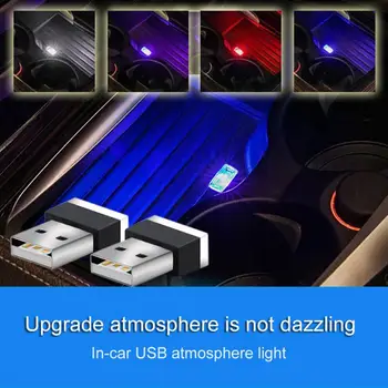 USB Daugiaspalvis Led Šviesos Auto Modeliavimo Automobilių, Aplinkos Šviesos Neonas Interjero Lengvųjų Automobilių Šviesos Bmw E60 Bmw F30 Bmw F10 A4 B8