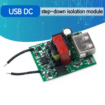 USB DC Žingsnis Žemyn Modulio Izoliuotas Maitinimo Buck Konverteris Stabilizatorius 12V 24V 36V 48V 72V į 5V 1A