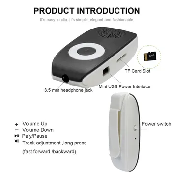 Usb HiFi muzikos grotuvas MP3 walkman reproductor Įrašą MP3 Grotuvas Parama SD TF Card 32GB Sporto, Muzikos ir Žiniasklaidos integruotas Garsiakalbis