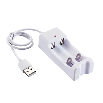 USB jungtis Baterijos Krovikliui White 2 Slots AC 110V, 220V Dual AA/AAA Baterija 3.7 V, Li-Ion