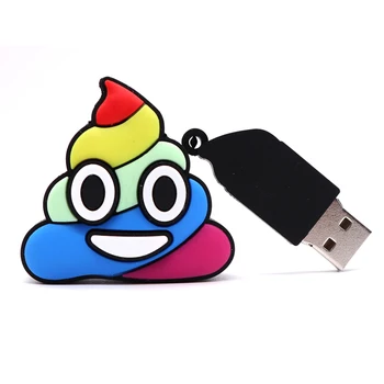 USB juokinga šūdas modelio rašiklis ratai 4GB 8GB 16GB 32GB 64GB animacinių filmų memory stick mini kompiuteris dovana usb 
